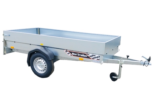 EBECO N2-2.5 - 1000 kg náprava, 40 cm bočnice - Jednonápravový nebrzdený príves do 750 kg s bočnicami výšky 40 cm.