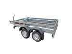 EBECO N6 - DVOUNÁPRAVOVÝ sklápací BRZDĚNÝ přívěs do 1400 kg - 40cm BOČNICE - Obrázek 2